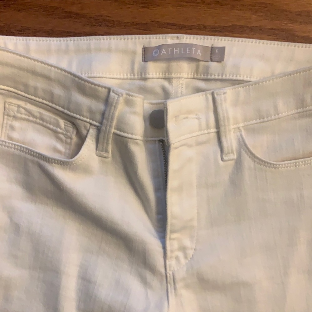 Athleta white skinny jeans, size 6